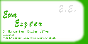eva eszter business card